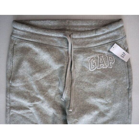 GAP 870261-07 Women's Sz Small Light Heather Gray Logo Fleece Jogger Pants - Picture 4 of 8